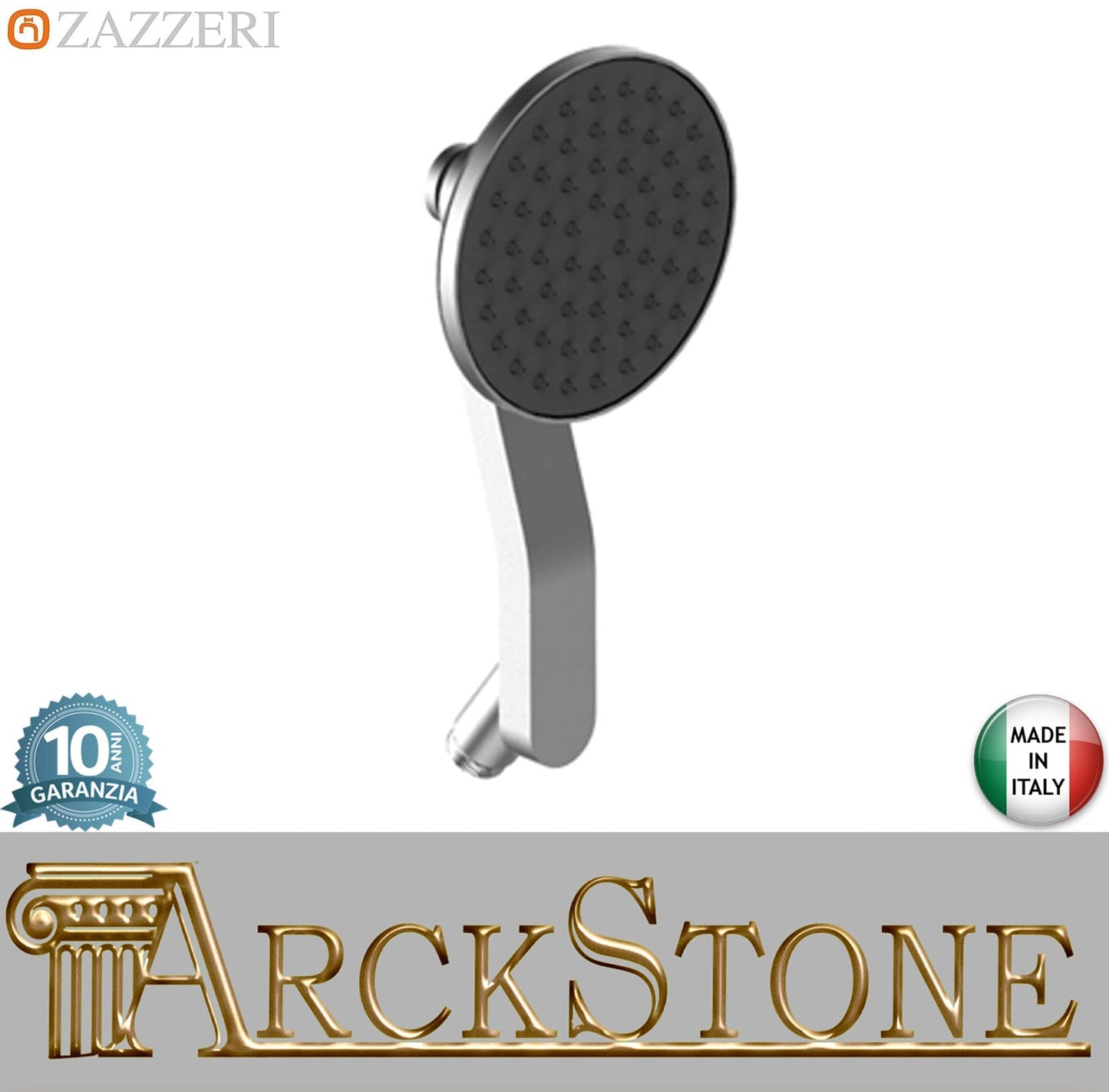 Zazzeri Rubinetterie JK21 Doccetta Tonda JK21 Anticalcare Ø120 mm Per Vasca / Doccia Monogetto Stile Moderno Materiale Acciaio Inox Finitura Acciaio Spazzolato