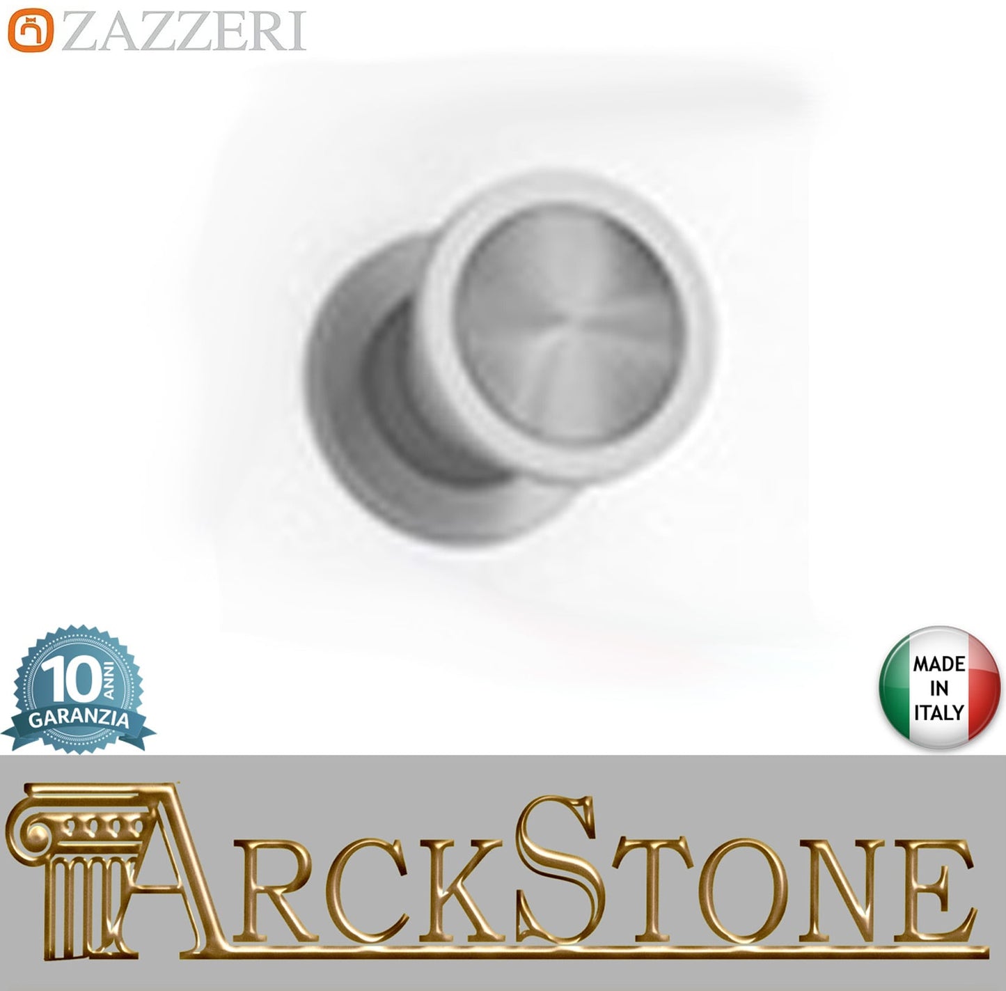 Zazzeri Rubinetterie JK21 Mono Deviatore Incasso G 1 / 2" A 3 Vie Completo Stile Moderno Materiale Acciaio Inox Finitura Acciaio Spazzolato