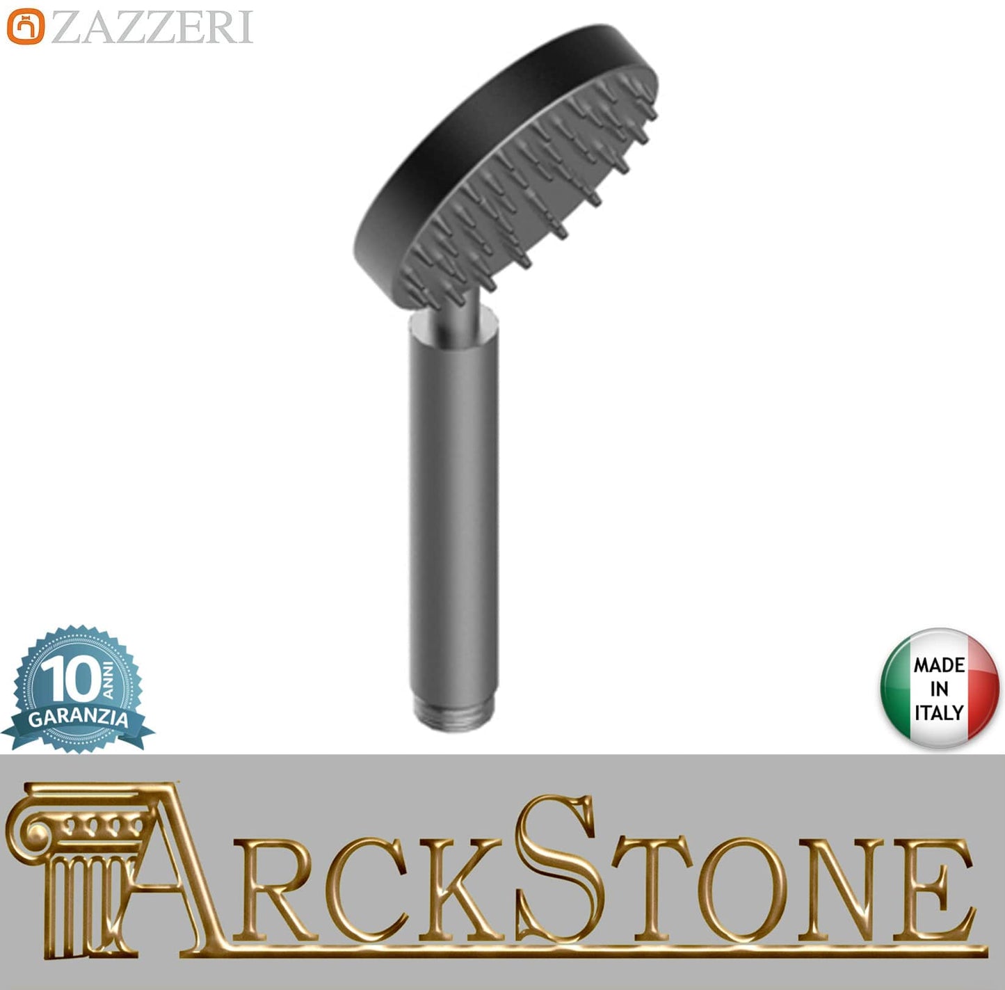 Zazzeri Rubinetterie JK21 Doccetta Tonda Anticalcare Ø90 mm Per Vasca / Doccia Monogetto Stile Moderno Materiale Acciaio Inox Finitura Acciaio Spazzolato