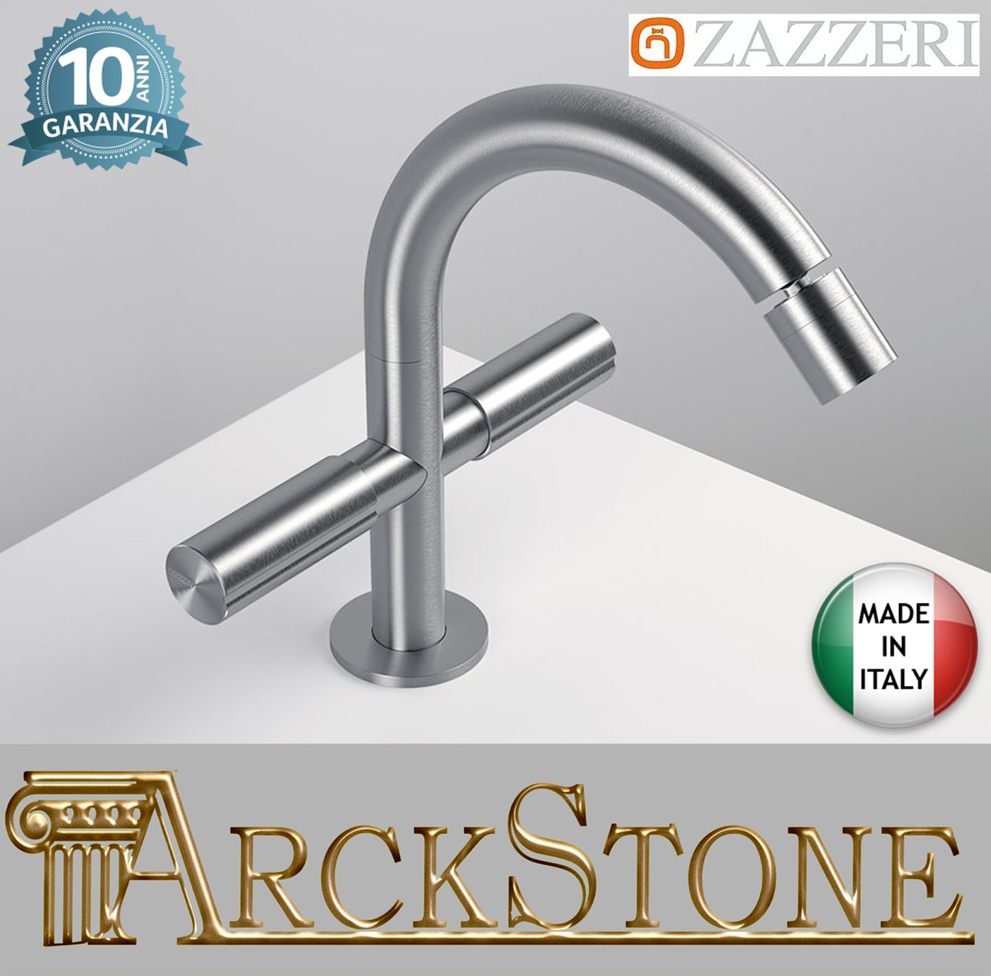 Miscelatore Monoforo Bidet Zazzeri Z316 Materiale Acciaio Finitura Acciaio Spazzolato