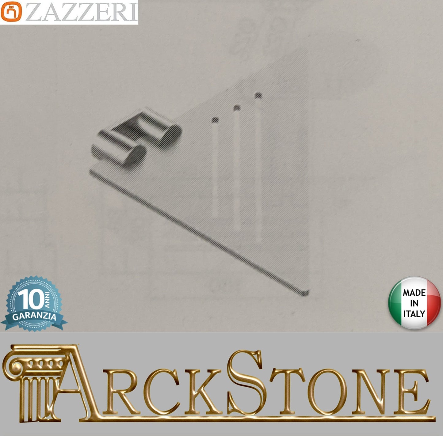 Zazzeri INOX ACCESSORI Mensola Triangolare 200x200 mm A Parete Materiale Acciaio Inox Finitura Acciaio Spazzolato