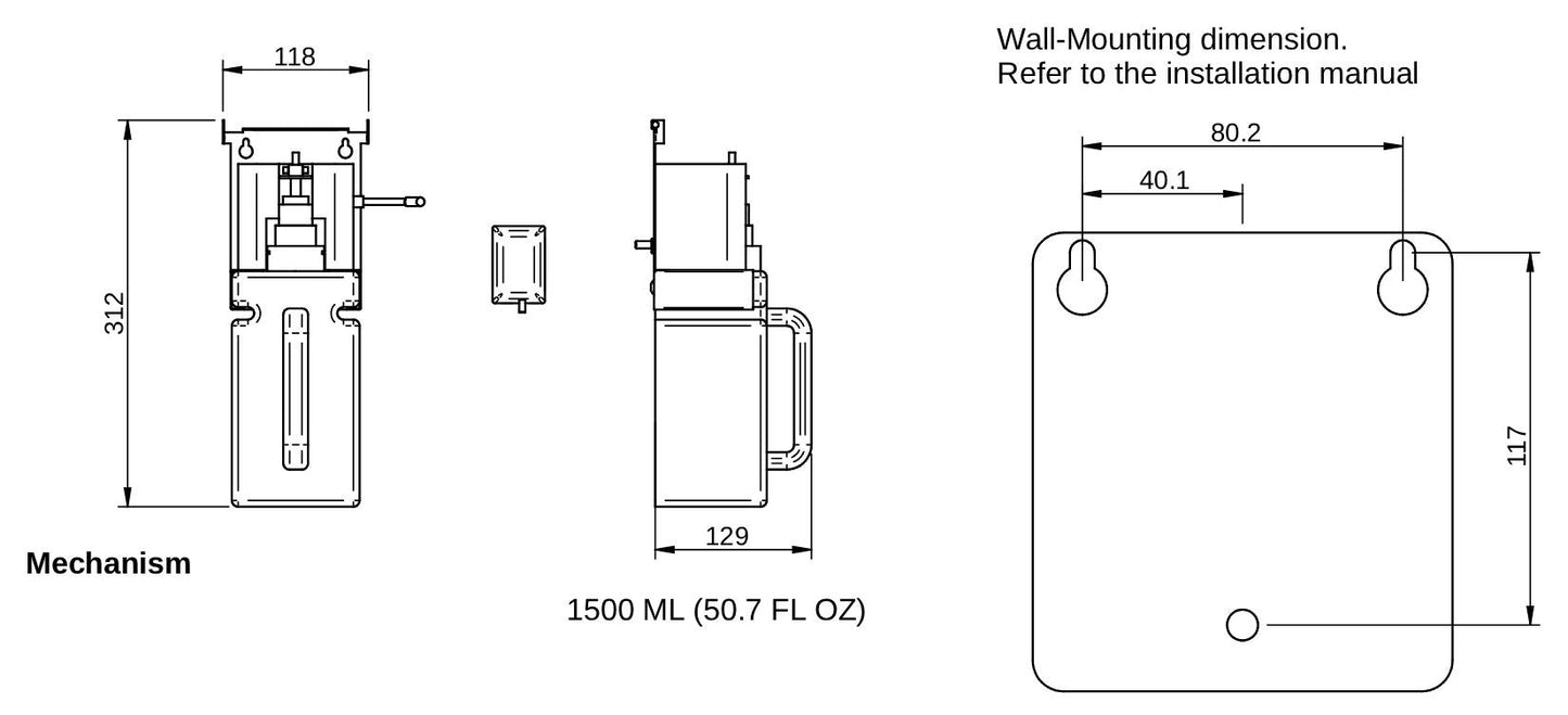 Rubinetterie Treemme 3M Electronic Washbasin Tap IT 1355 IS ZZ ZZ Dosatore Elettronico con Sensore Fotocellula Solo Per Sapone Liquido Con Alimentazione Elettrica Ad Appoggio Materiale Acciaio Finitura Inox Spazzolato Opaco