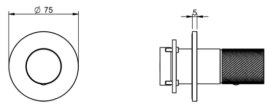 Rubinetterie Treemme 3M 3.6 RWIT 9AC8 IS 02 + RWIT 51A8 ZZ 03 Miscelatore Monocomando Remoto Lavabo Doccia Incasso Muro Meccanico 1 Via Monoforo Una Manopola Staffa Cartongesso Materiale Acciaio Finitura Inox Spazzolato Opaco Parte Interna Esterna Incluse