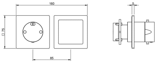 Rubinetterie Treemme 3M 5MM RWIT 28F2 IS 03 + RWIT 22A2 ZZ 01 Miscelatore Monocomando Doccia Incasso Parete Meccanico Deviatore 2 Vie Due Fori 1 Manopola Posizione Orizzontale Staffa Cartongesso Acciaio Inox Spazzolato Opaco Parte Interna Esterna Incluse