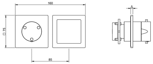 Rubinetterie Treemme 3M 5MM RWIT 28F3 IS 03 + RWIT 22A2 ZZ 01 Miscelatore Monocomando Doccia Incasso Parete Meccanico Deviatore 3 Vie Due Fori 1 Manopola Posizione Orizzontale Staffa Cartongesso Acciaio Inox Spazzolato Opaco Parte Interna Esterna Incluse