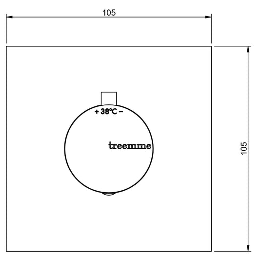 Rubinetterie Treemme 3M 5MM RWIT 7286 IS 85 + RWIT 7286 ZZ 70 Miscelatore Termostatico Doccia Incasso Parete 1 Via 1 Foro Stile Moderno Acciaio Inox Spazzolato Opaco Parte Interna Esterna Incluse