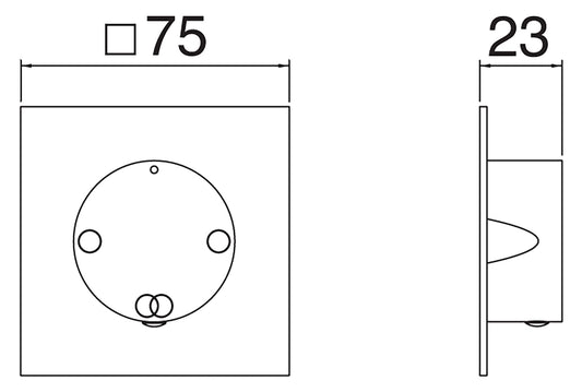 Rubinetterie Treemme 3M 5MM RWIT 75D5 IS 15 + RWIT 7AD5 ZZ 01 Rubinetto D’Arresto Deviatore Incasso 2 Uscite Installazione Parete Monoforo 1 Manopola Materiale Acciaio Finitura Inox Spazzolato Opaco