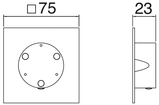 Rubinetterie Treemme 3M 5MM RWIT 75D6 IS 15 + RWIT 7AD5 ZZ 01 Rubinetto D’Arresto Deviatore Incasso 3 Uscite Installazione Parete Monoforo 1 Manopola Materiale Acciaio Finitura Inox Spazzolato Opaco