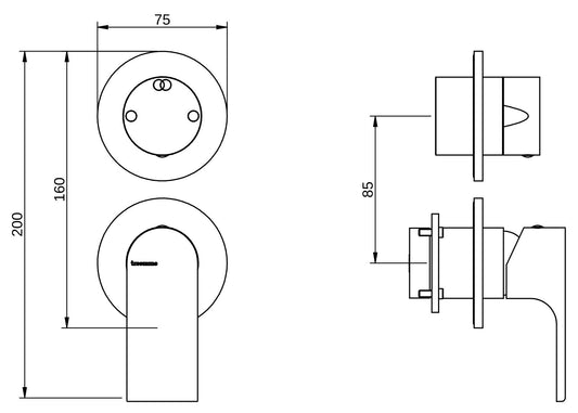 Rubinetterie Treemme 3M Bamboo RWIT 50C2 CC 01 + RWIT 22A2 ZZ 01 Miscelatore Monocomando Doccia Incasso Muro Con Deviatore 2 Uscite Meccanico Due Fori 1 Leva Posizione Verticale Staffa Per Cartongesso Ottone Cromata Parte Interna Esterna Incluse