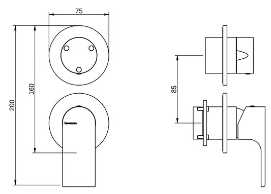 Rubinetterie Treemme 3M Bamboo RWIT 50C3 CC 01 + RWIT 22A2 ZZ 01 Miscelatore Monocomando Doccia Incasso Muro Con Deviatore 3 Uscite Meccanico Due Fori 1 Leva Posizione Verticale Staffa Per Cartongesso Ottone Cromata Parte Interna Esterna Incluse