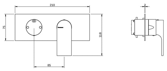 Rubinetterie Treemme 3M Bamboo RWIT 50E2 CC 01 + RWIT 22A2 ZZ 01 Miscelatore Monocomando Doccia Incasso Muro Con Deviatore 2 Uscite Meccanico Due Fori 1 Leva Con Piastra Orizzontale Staffa Per Cartongesso Ottone Cromata Parte Interna Esterna Incluse