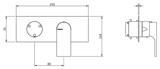 Rubinetterie Treemme 3M Bamboo RWIT 50E3 CC 01 + RWIT 22A2 ZZ 01 Miscelatore Monocomando Doccia Incasso Muro Con Deviatore 3 Uscite Meccanico Due Fori 1 Leva Con Piastra Orizzontale Staffa Per Cartongesso Ottone Cromata Parte Interna Esterna Incluse