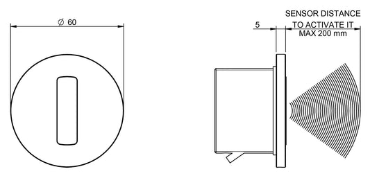Rubinetterie Treemme 3M Electronic Washbasin Tap RWIT 1395 IS 40 + RWIT 6B95 ZZ MX Sensore Fotocellula a Infrarossi Da Muro Elettrico Miscelazione Termostatica Forma Tonda Monoforo Parte Interna Incasso Esterna Incluse Acciaio Inox Spazzolato Opaco