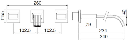 Rubinetterie Treemme 3M Kea RWIT 3A60 CC K1 + RWIT 3A60 ZZ 02 Miscelatore Gruppo Lavabo A Muro 2 Manopole in Marmo Avorio Segesta 3 Fori Stile Moderno Lunghezza Canna 240 mm Materiale Ottone Finitura Cromato Parte Interna Esterna Incluse