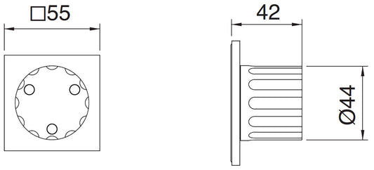 Rubinetterie Treemme 3M Kea RWIT 7AD6 CC 01 + RWIT 7AD5 ZZ 01 Rubinetto D'Arresto Deviatore Incasso 3 Uscite Monoforo Installazione Parete 1 Manopola Materiale Ottone Finitura Cromata Parte Interna Esterna Incluse
