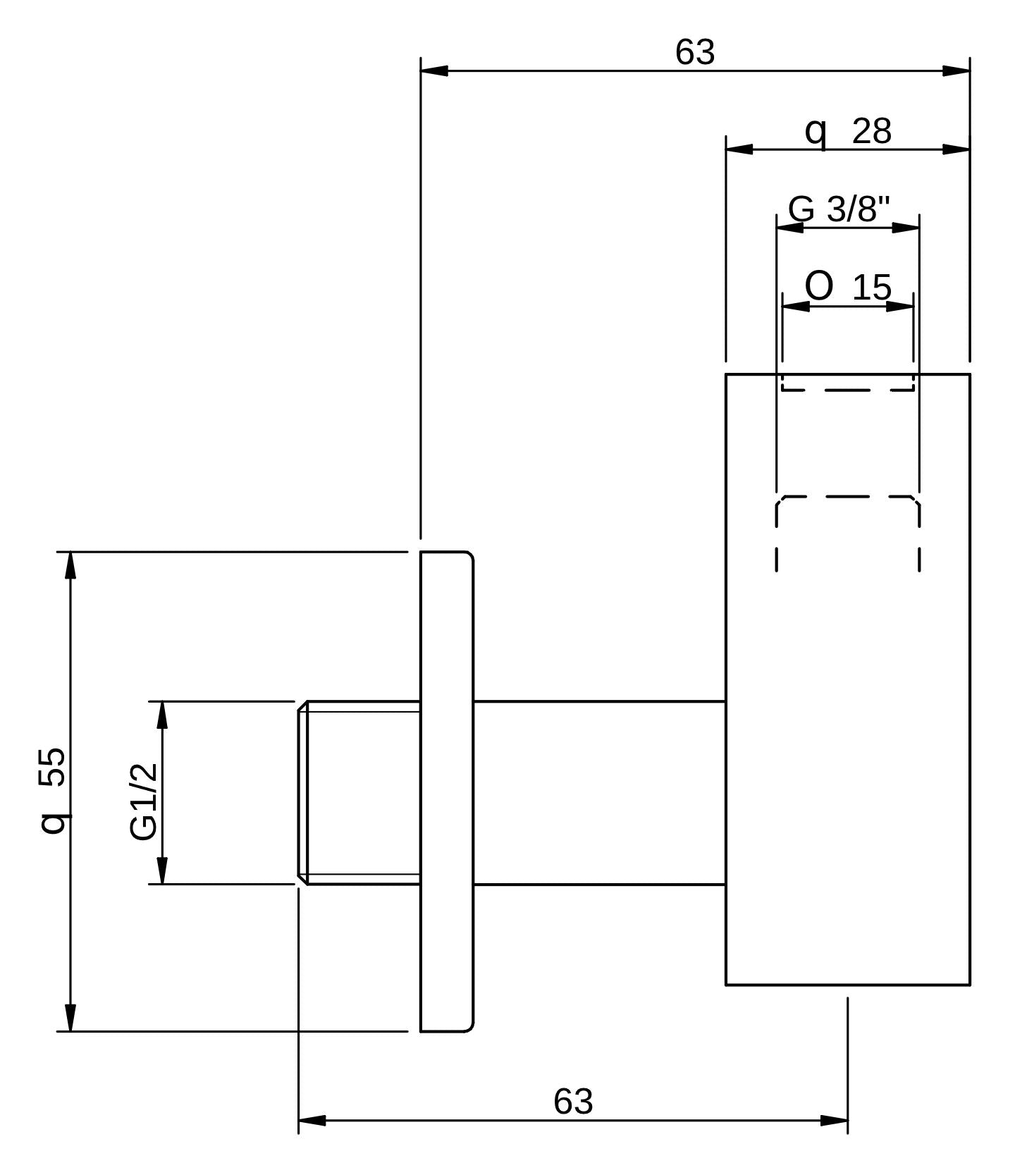Rubinetterie Treemme 3M Spare Parts - Accessories RWIT 6527 CC 01 Rubinetto D’Arresto Con Filtro In Rete Di Acciaio Installazione Parete Monoforo Forma Quadra Materiale Ottone Finitura Cromata