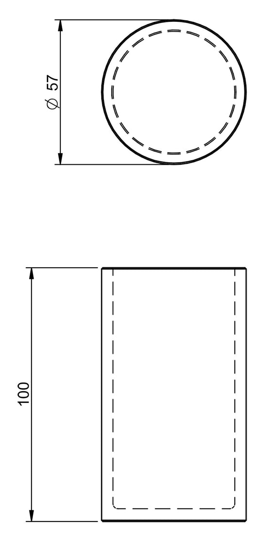 Rubinetterie Treemme 3M TAG# Tonda RZIT 1Z33 BB 02 Bicchiere Per Spazzolino Ad Appoggio Per Bagno Installazione A Parete Tondo Diametro Ø 57 mm Altezza 100 mm Materiale Pom C Finitura Bianco Opaco