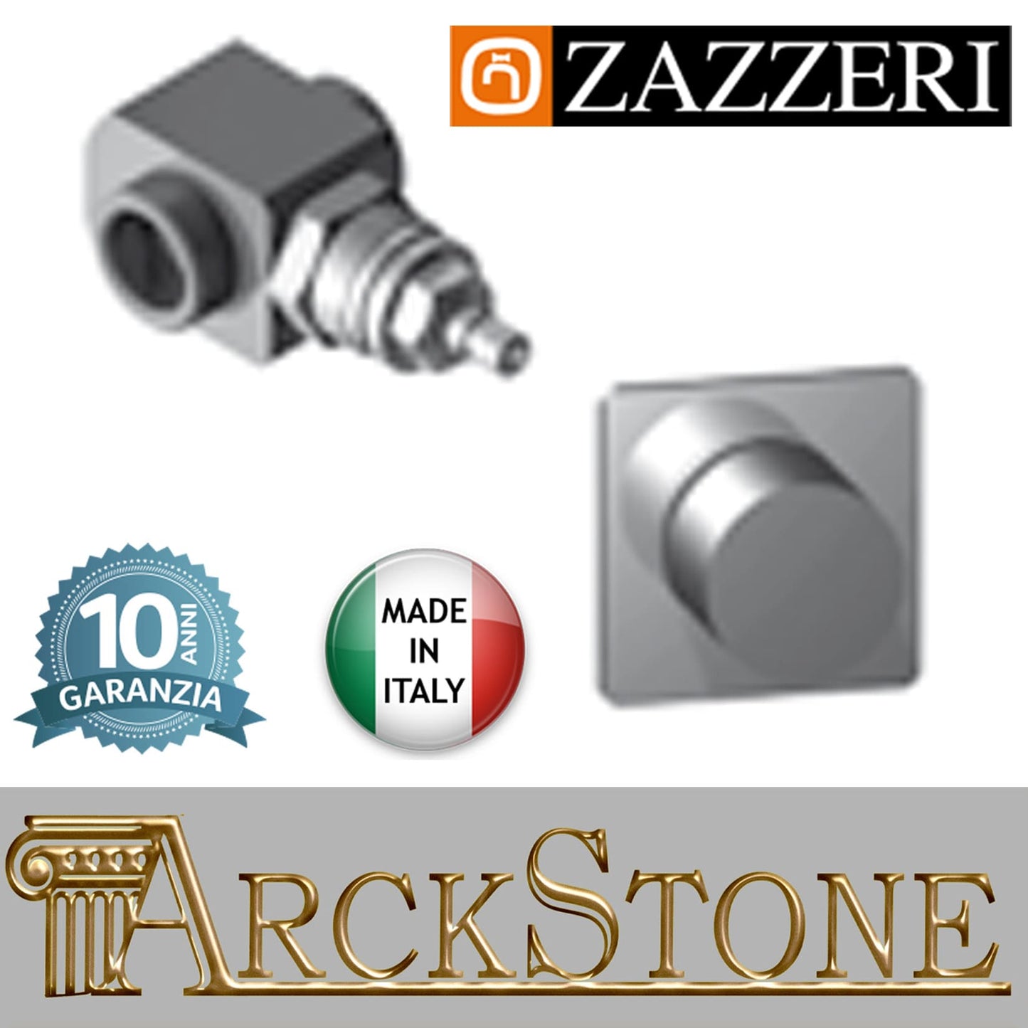 Rubinetto arresto marca Zazzeri modello Moon Mono finitura ottone cromato incasso parete apertura DX completo muro arredamento casa home cromo arredo bagno azienda certificata garanzia 10 anni qualità made in italy