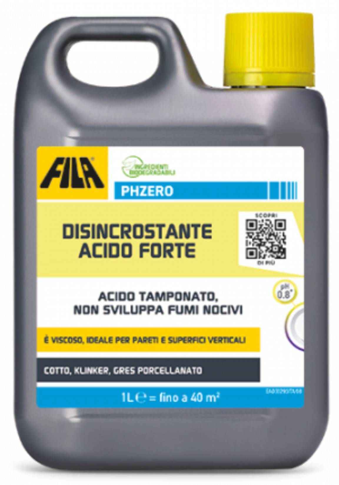Fila Filaphzero Detergente Disincrostante Acido Forte 1 Litro Rimuove Sporco Residui Cantiere Elimina Eventuali Efflorescenze Saline Deterge Disincrosta Ideale Cotto Klinker Gres Porcellanato