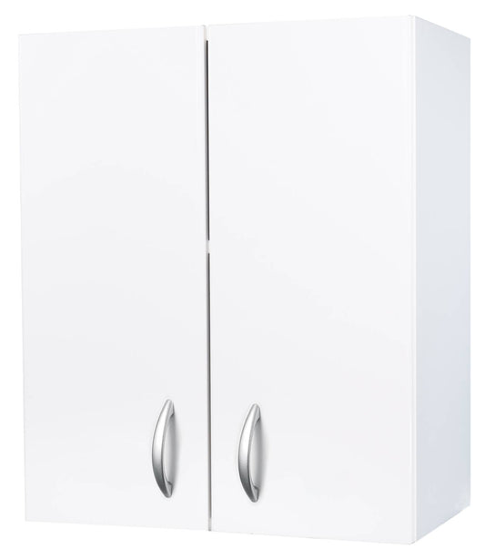 Negrari Eco FH660 Pensile 2 Ante Colore Bianco 59x32 H70 cm Per Interno Lavanderia Mobile Armadio Sospeso Parete Montato in Legno Nobilitato Idrofugo Chiusura Due Sportelli Battente Angoli Squadrati Maniglie Stondate Satinate Posizione Ripiano Regolabile