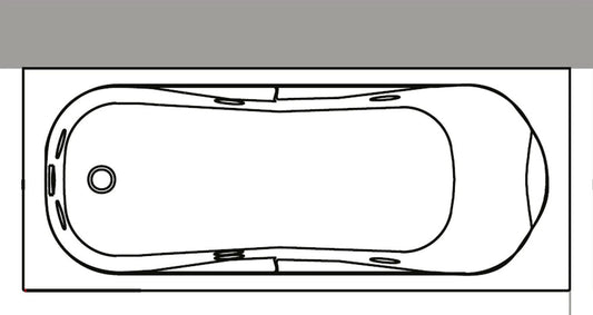 Novellini Calypso Vasca da Bagno Versione Hydro Misura 170x75 H55 cm Idro Whirlpool 6 Getti Installazione Destra Forma Esterna Rettangolare Interna ad Otto 1 Pannello Frontale 2 Laterali Materiale Acrilico Colore Bianco Lucido Colonna Poggiatesta