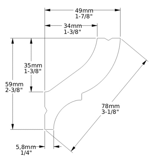 Orac Decor CB502N Cornice Profilo Decoro Soffitto Parete Durofoam® Polimero Leggero Estruso Base di Miscela Polistirene Media Densità Bianco Resistente Agli Urti Acqua Calore Facile Da Installare Verniciabile Per Decorazione Interno Misura 200x5,9x4.9 cm