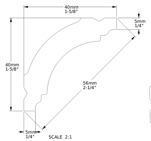 Orac Decor CB510N Cornice Profilo Decoro Soffitto Parete Durofoam® Polimero Leggero Estruso Base di Miscela Polistirene Media Densità Bianco Resistente Agli Urti Acqua Calore Facile Da Installare Verniciabile Per Decorazione Interno Misura 200x4x4 cm
