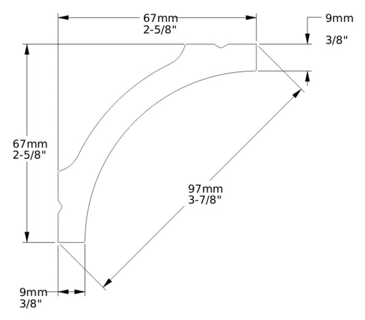 Orac Decor CB522N Cornice Profilo Decoro Soffitto Parete Durofoam® Polimero Leggero Estruso Base di Miscela Polistirene Media Densità Bianco Resistente Agli Urti Acqua Calore Facile Da Installare Verniciabile Per Decorazione Interno Misura 200x6,7x6,7 cm