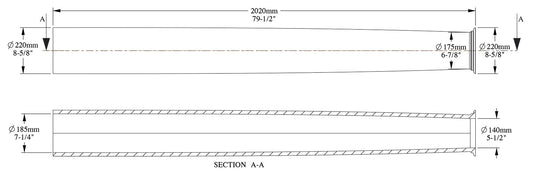 Orac Decor K1102 Colonna Fusto Intera Tonda Circolare Liscia Purotouch® Poliuretano Alta Densità Bianco Resistente Agli Urti Calore Facile Da Installare Verniciabile Pretrattato Primer Acrilico Impermeabile Interno Esterno Ambienti Umidi 22x22x202 cm