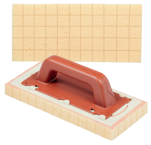Raimondi Pulirapid 216 SWE T Per Eliminare Pulire Residui Sigillanti di Pavimenti Rivestimenti Vasca Plastica 20 Litri Antiurto Tre Rulli Frattazzo Spugna “Sweepex” Con Tagli Impugnatura Griglia Manico in Acciaio Ruote Ø 80 mm 60x30 H30 cm