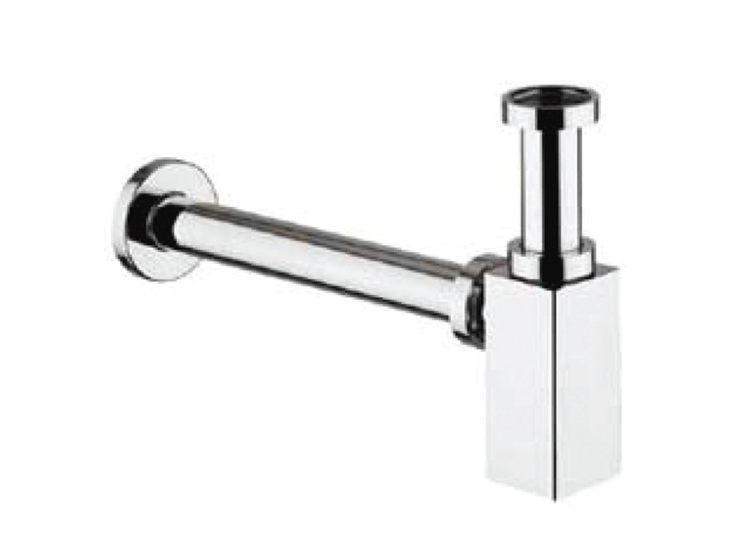 Duemmeggi Sifone Quadro Da 1" 1/4 Materiale Ottone Finitura Cromata Made in Italy Garanzia 5 Anni