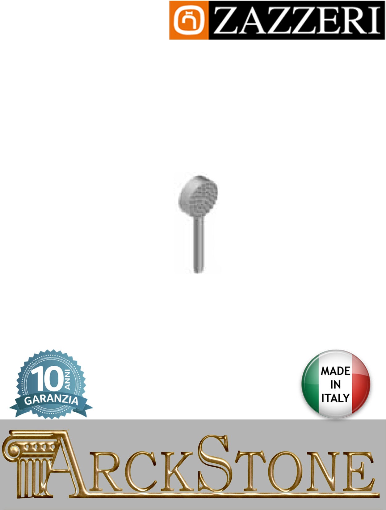 Doccetta Ø90 mm marca Zazzeri modello Z316 finitura acciaio inox spazzolato anticalcare mano arredamento spessore 30 mm arredo bagno azienda certificata arredamento casa home garanzia 10 anni qualità made in italy