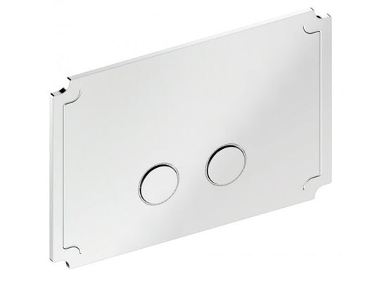 IB Rubinetti BYE BYE Placca Per Cassetta WC "HERMES - BIRKIN" Compatibile Per Geberit UP720 / Sigma 8 e UP320 / Sigma 12 A Doppio Volume D'Acqua Stile Moderno Materiale Ottone Finitura Cromata