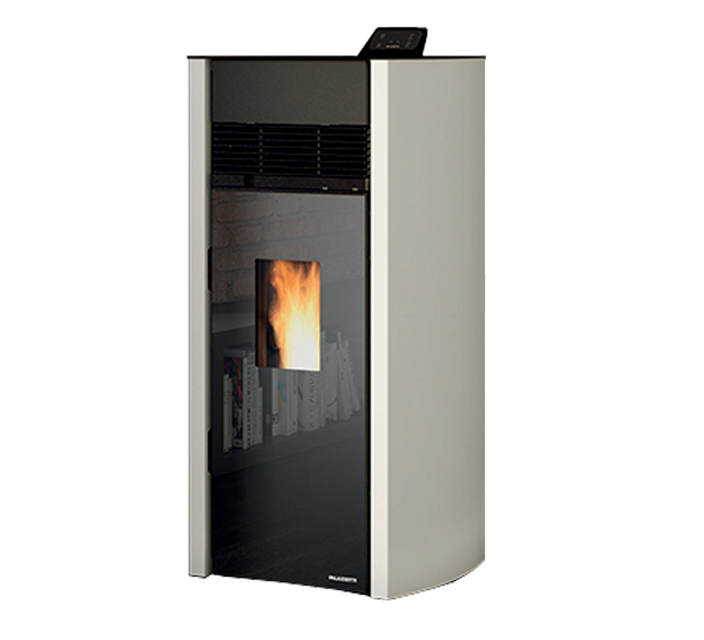 Stufa Pellet Aria Calda Ventilata Canalizzata Due Ventilatori Ecofire Palazzetti Bianca Lux 9 PRO 2 Potenza 9 kW Bianco