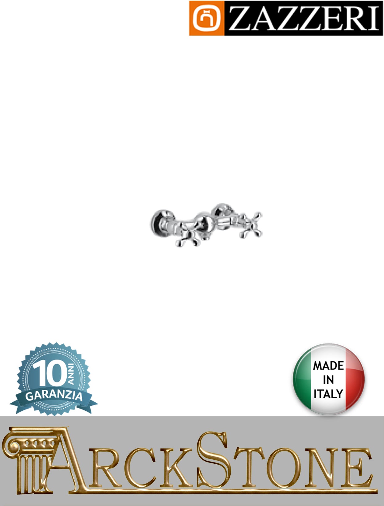 Miscelatore gruppo doccia marca Zazzeri modello 802 finitura ottone cromato parete esterno vitone ceramico 180° senza doccetta flessibile rubinetto rubinetteria fontana bagno garanzia 10 anni qualità made in italy