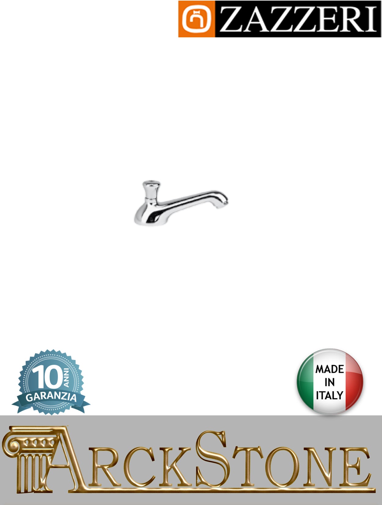 Getto lavabo marca Zazzeri modello Unix finitura ottone cromato senza miscelatore appoggio rubinetto rubinetteria fontana acqua arredamento arredo bagno garanzia 10 anni qualità made in italy