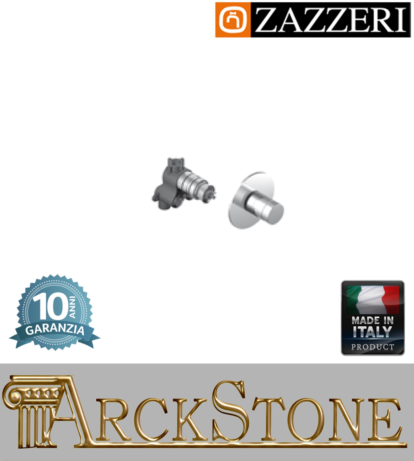 Miscelatore gruppo termostatico marca Zazzeri modello Shower Unix completo finitura cromata COMPACT 1 uscita parete arredamento bagno lavanderia cromo garanzia 10 anni azienda certificata qualità made in italy