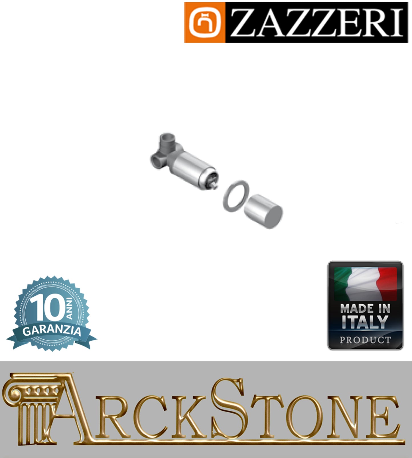 Miscelatore meccanico doccia marca Zazzeri modello Shower Unix completo finitura cromata borchia piccola incasso parete rubinetto arredamento rubinetteria cromo garanzia 10 anni azienda certificata qualità made in italy