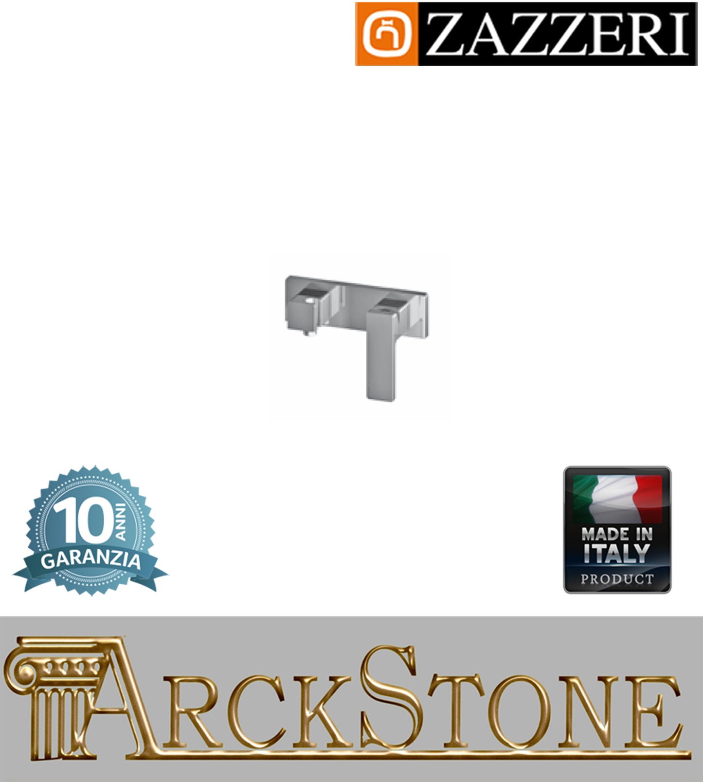 Miscelatore doccia esterno marca Zazzeri modello Shower Unix 57000702A00 CRCR senza flessibile e doccetta finitura ottone cromata incasso parete rubinetto arredamento rubinetteria cromo bagno garanzia 10 anni azienda certificata qualità made in italy