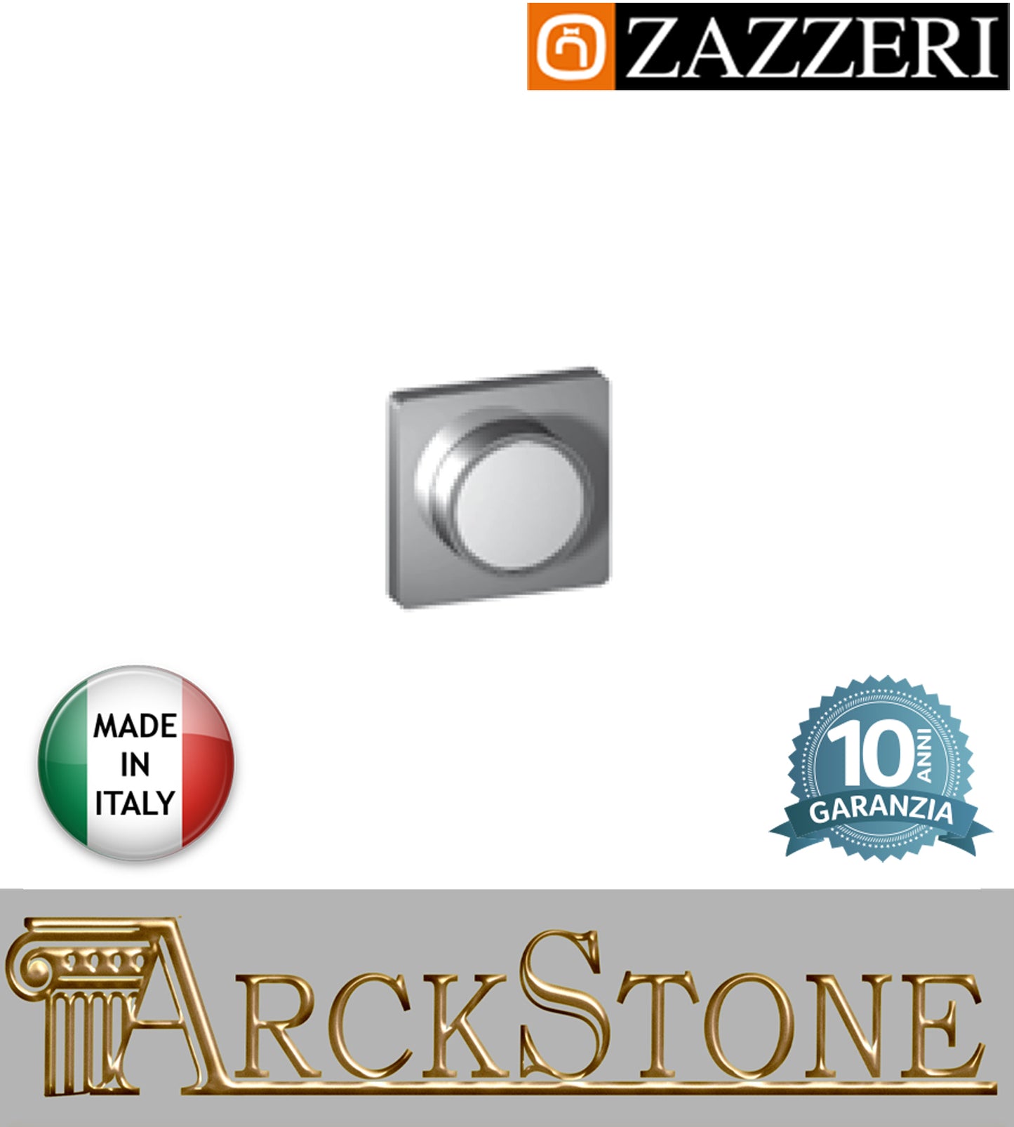 Cascata tubolare marca Zazzeri modello Shower Unix turbo LED parete finitura cromata 100x100 mm arredamento bagno cromo incasso garanzia 10 anni azienda certificata qualità made in italy