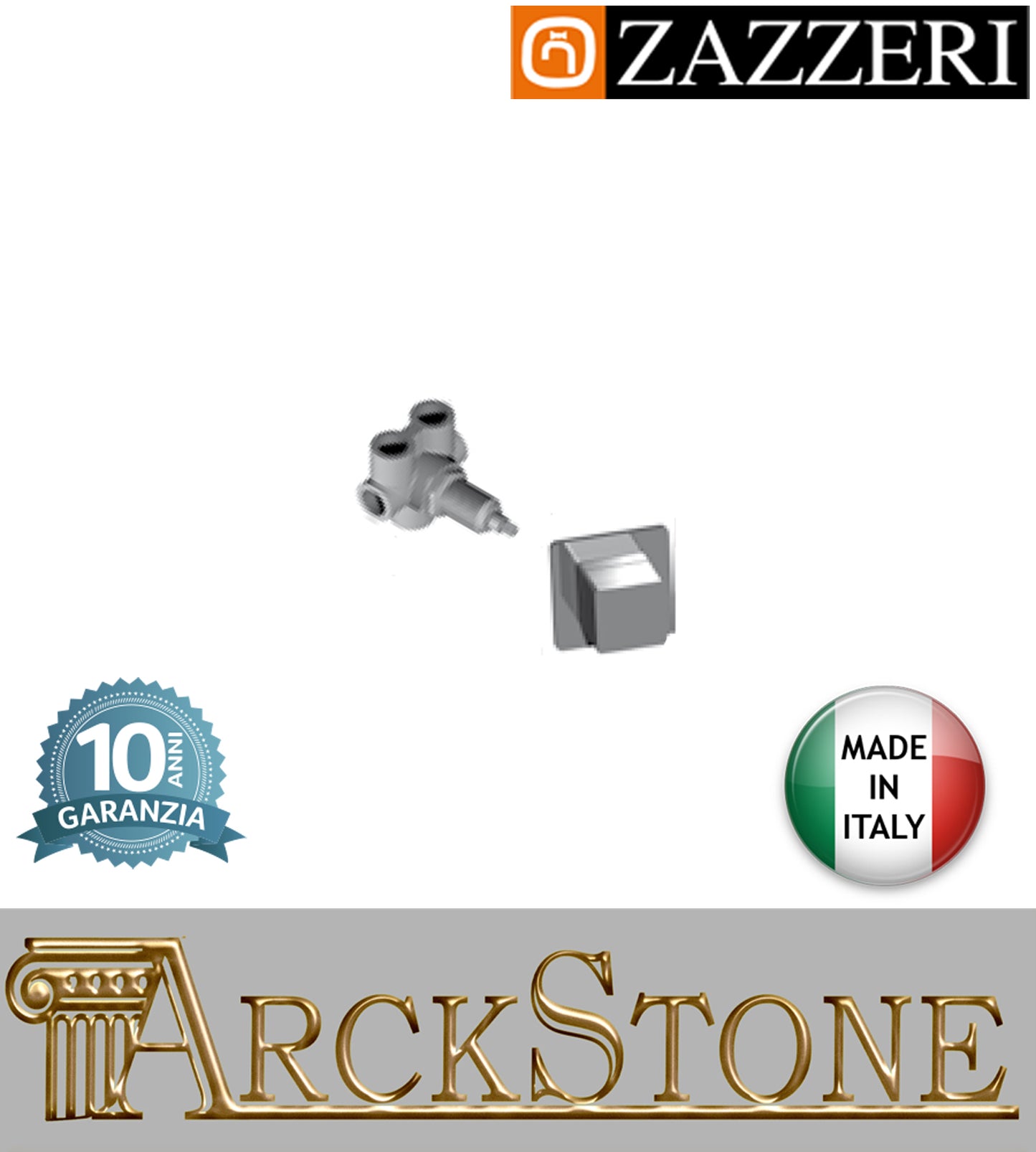 Rubinetto arresto deviatore incasso tre vie marca Zazzeri modello Shower Unix 2900V405AB1+6700Y407AA0 CRCR completo finitura ottone cromato parete rubinetto rubinetteria arredamento cromo arredo bagno muro garanzia 10 anni qualità made in italy