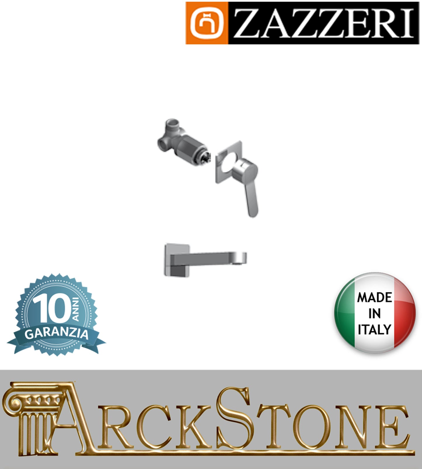 Miscelatore lavabo marca Zazzeri modello TREND X incasso completo finitura ottone cromato anticalcare parete muro arredamento casa arredo bagno acqua acqua autorizzato azienda certificata garanzia 10 anni qualità made in italy
