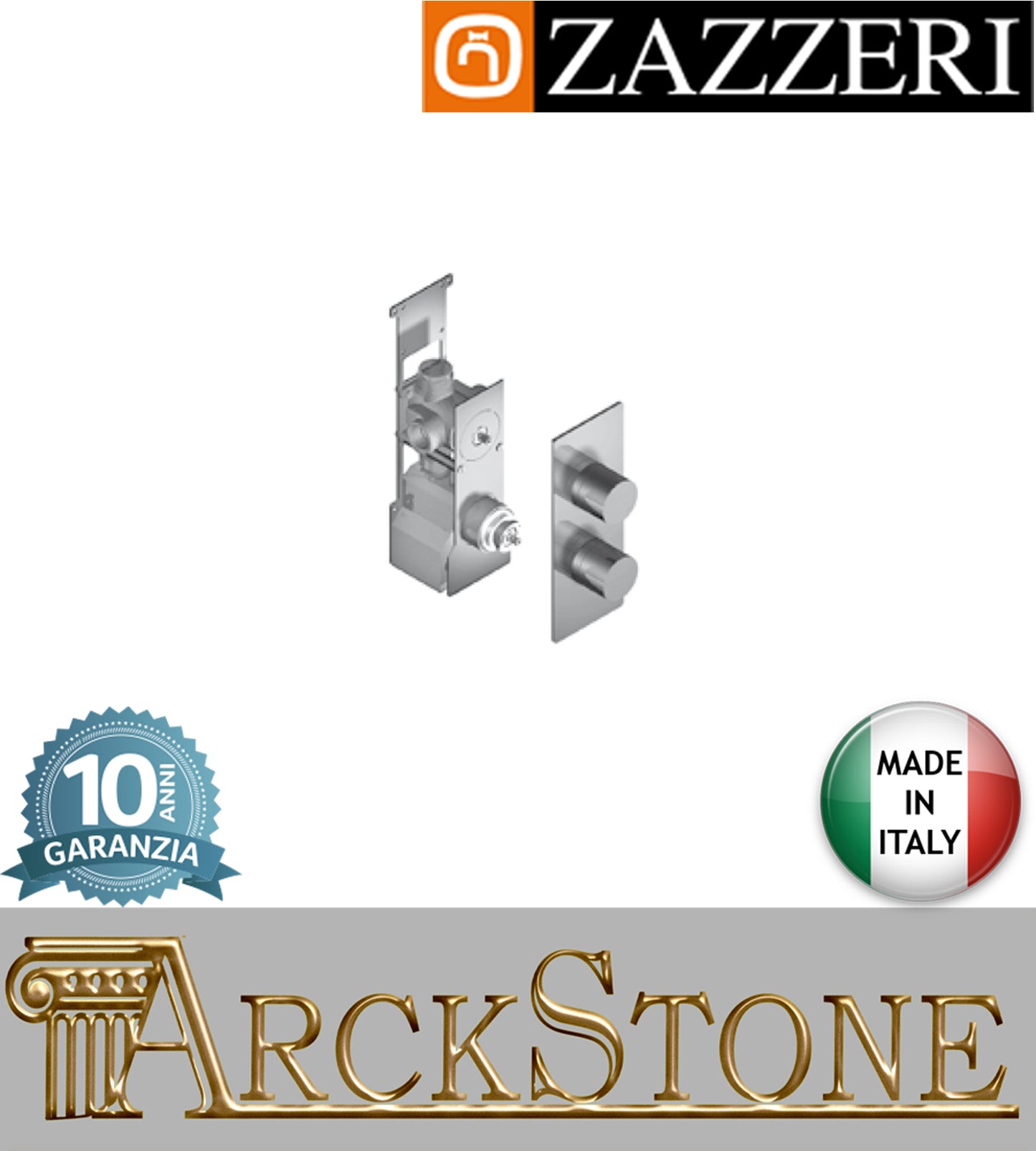 Gruppo miscelatore termostatico marca Zazzeri modello TREND X 2900B801A00+5700A801A00CRCR finitura ottone cromato parete incasso SMART COMPATTO completo cromo arredamento casa acqua arredo bagno azienda garanzia 10 anni qualità made in italy