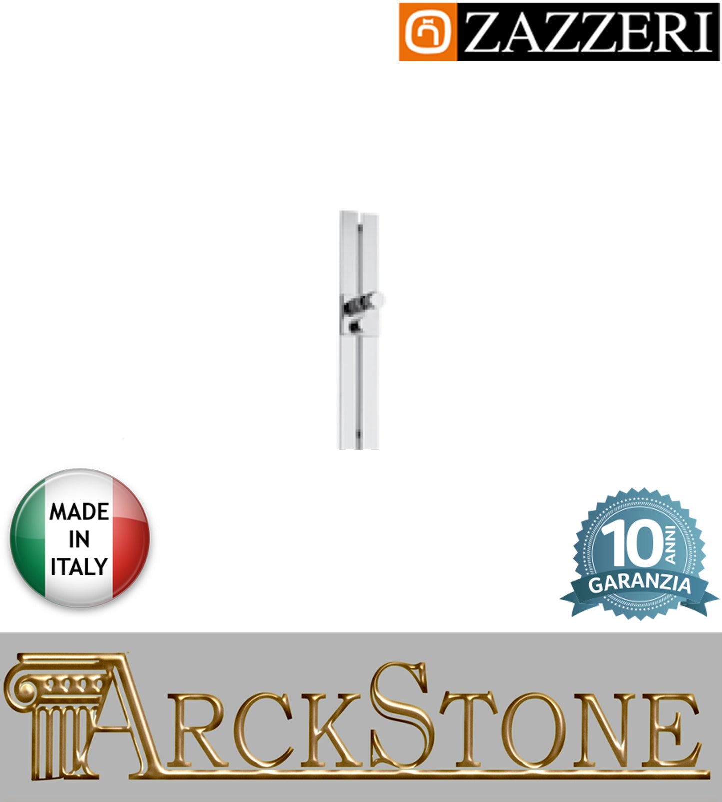 Asta saliscendi doccetta marca Zazzeri modello Shower Unix 3900A417A00 CRCR parete finitura cromata rubinetteria muro casa arredamento bagno cromo incasso garanzia 10 anni azienda certificata qualità made in italy