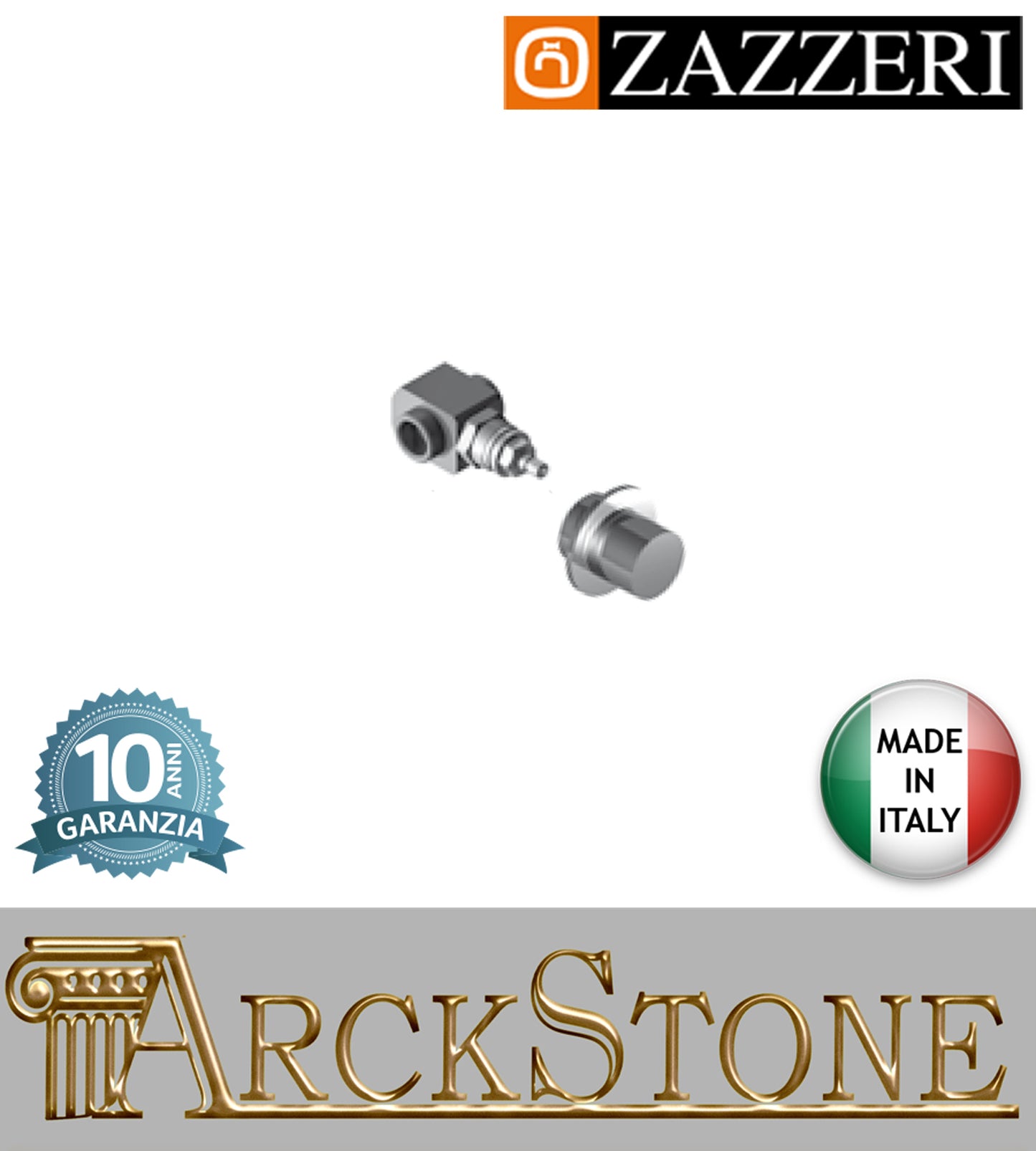 Rubinetto arresto marca Zazzeri modello Da-Da 7 Mono G1/2" completo vitone ceramico 180° finitura ottone cromata incasso parete rubinetto arredamento rubinetteria cromo arredo bagno garanzia 10 anni qualità made in italy