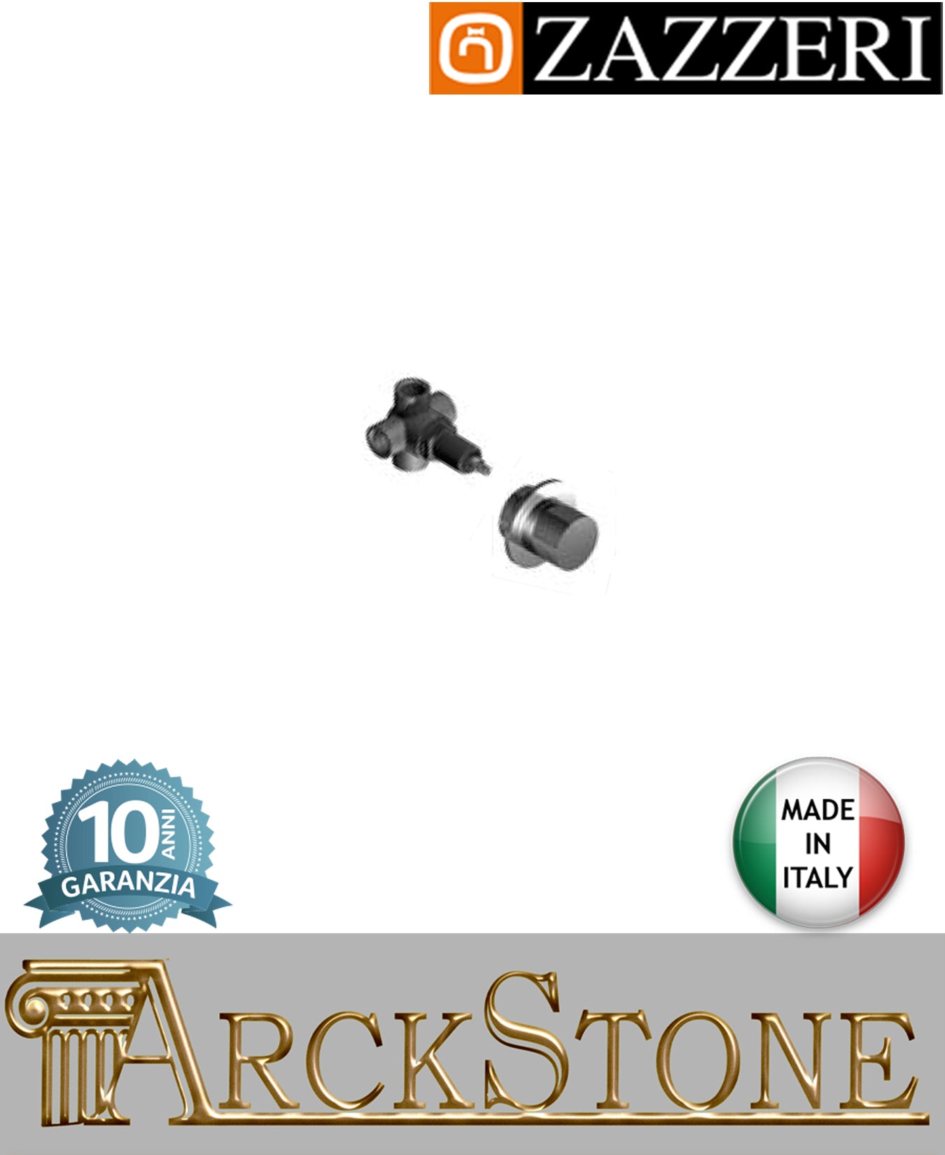 Rubinetto arresto marca Zazzeri modello Da-Da 7 Mono completo finitura ottone cromato incasso deviatore due vie parete rubinetto rubinetteria arredamento cromo arredo bagno muro garanzia 10 anni qualità made in ital