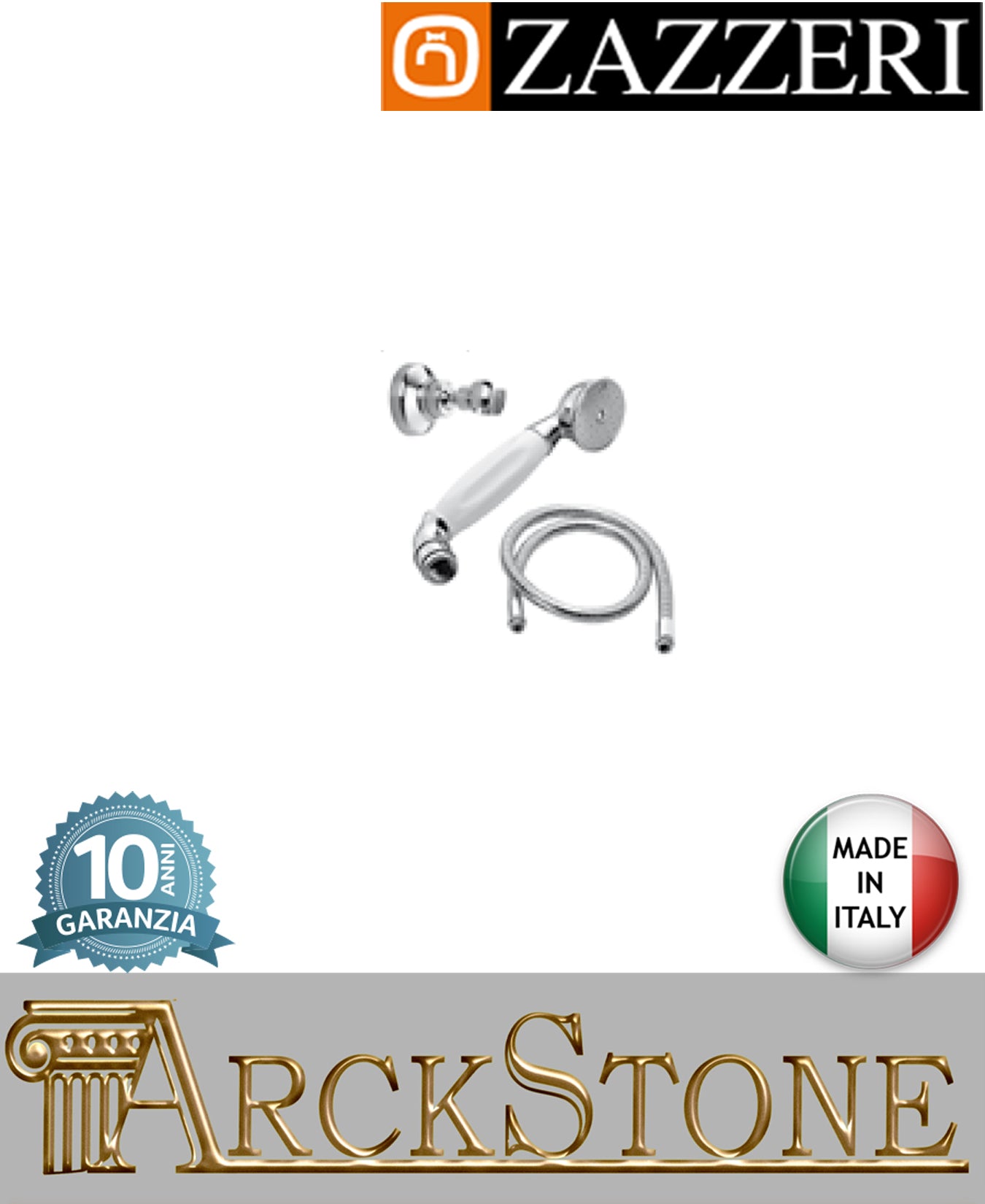 Set doccia marca Zazzeri modello 900 finitura cromata parete attacco doccetta muro flessibile arredamento casa home arredo bagno acqua azienda certificata design classico autorizzato cromo garanzia 10 anni qualità made in italy