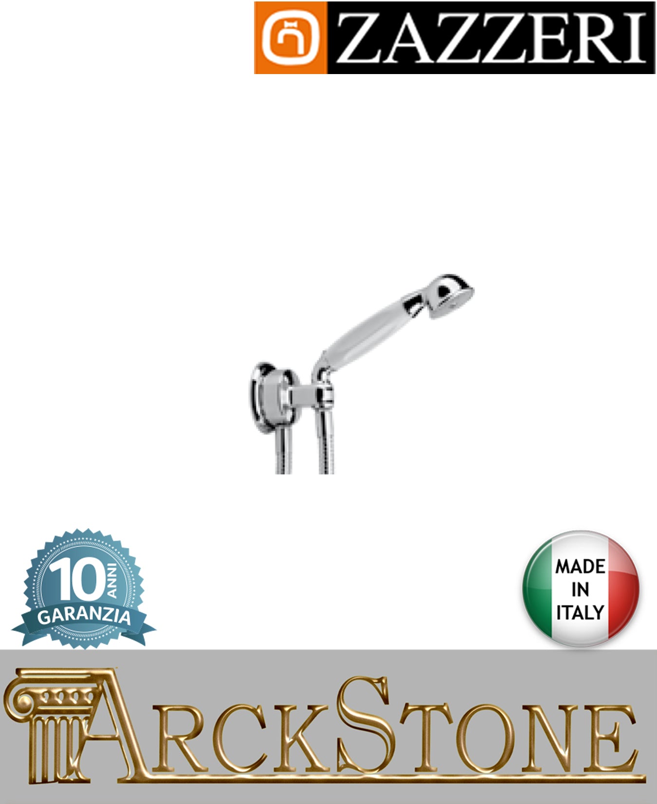 Duplex marca Zazzeri modello 900 finitura cromata parete attacco doccetta muro flessibile arredamento casa home arredo bagno presa acqua design classico azienda autorizzato cromo garanzia 10 anni qualità made in italy