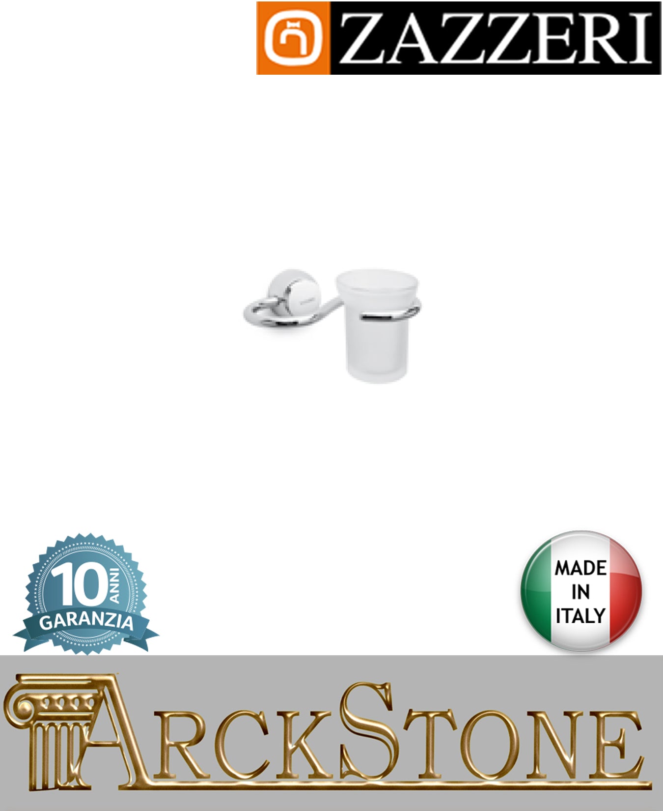 Porta spazzolino marca Zazzeri modello 900 finitura ottone cromato bicchiere vetro parete H90 L170 P150 muro accessori arredo bagno arredamento casa home azienda certificata garanzia 10 anni qualità made in italy