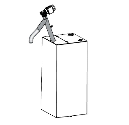 Palazzetti Gruppo Di Caricamento Pellet Con Serbatoio Ermetico Supplementare Reversibile Dotato Di Rotelle Capacità 230 kg